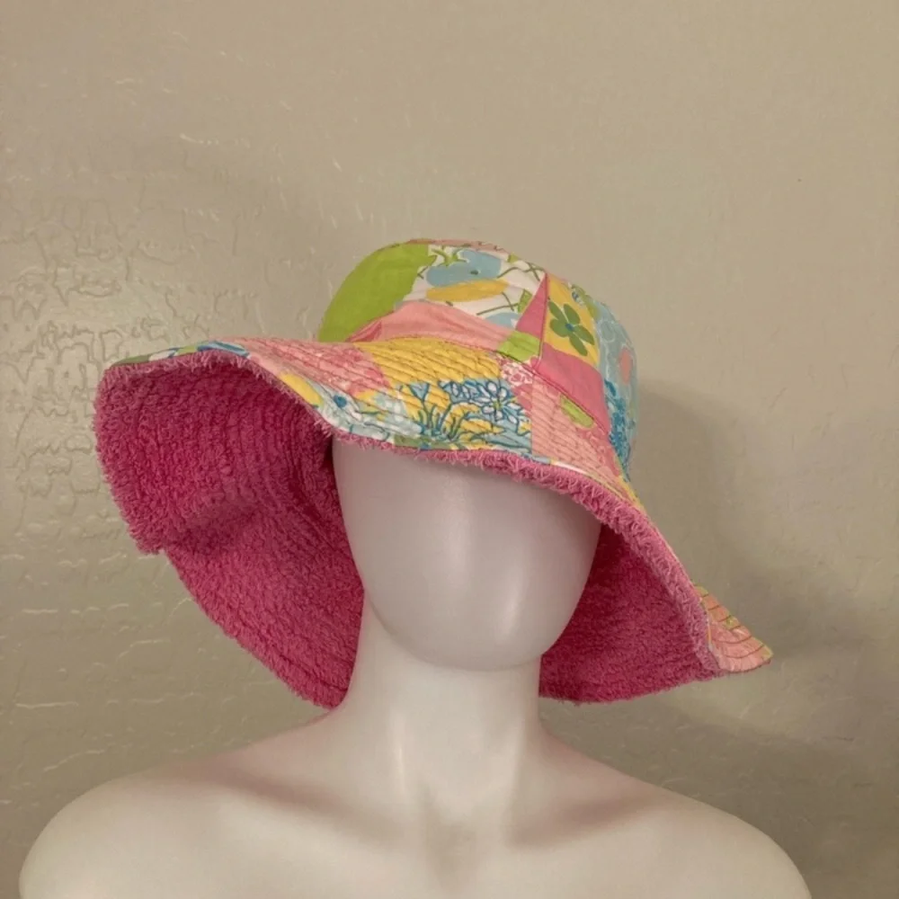 Lilly Pulitzer Reversible Patchwork Print Bucket Sun Hat